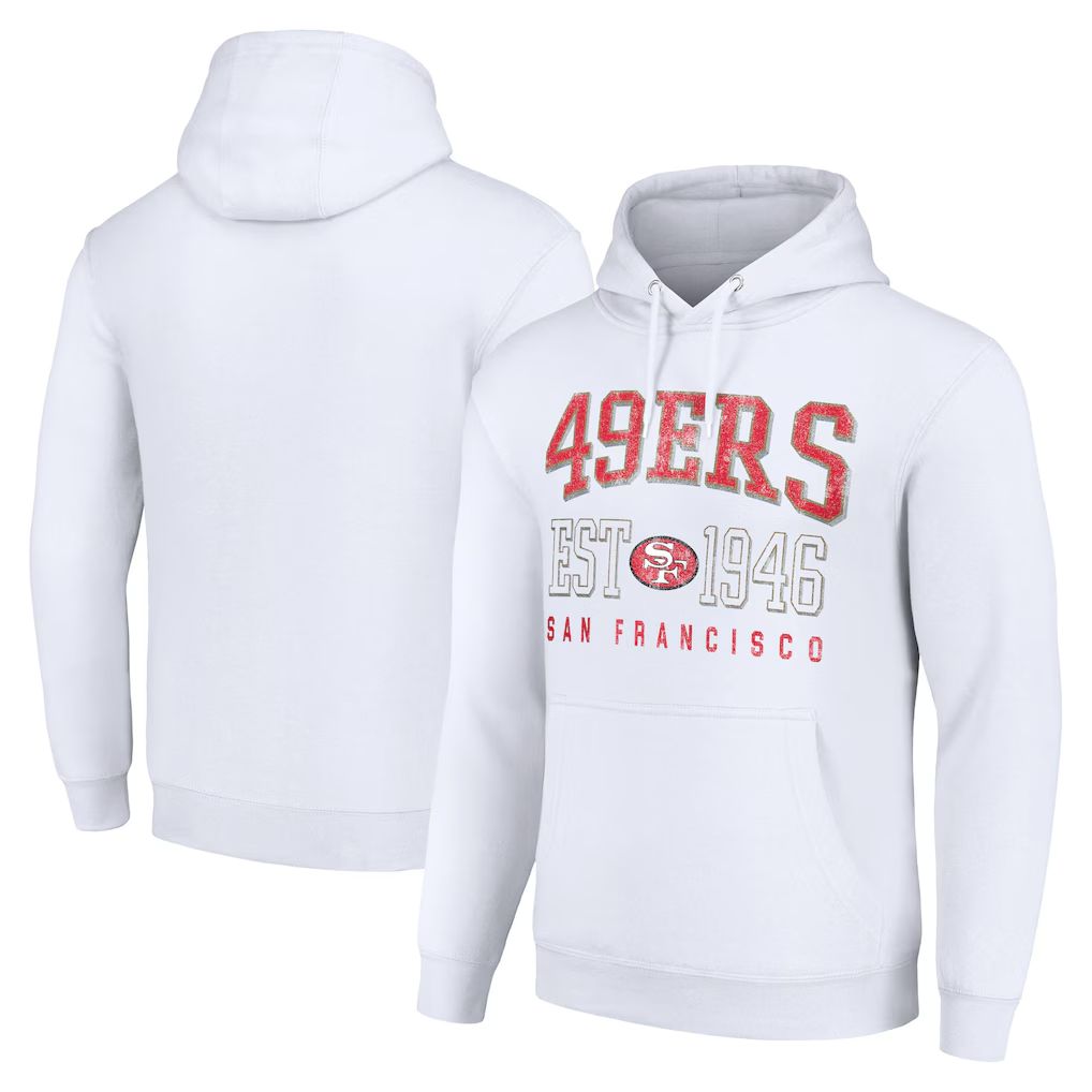 Men 2026 NFL San Francisco 49ers white Hoodie hooded style 02